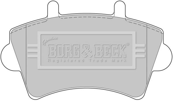 BORG & BECK Комплект тормозных колодок, дисковый тормоз BBP1746